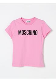 T-shirt in cotone con maxi logo Moschino