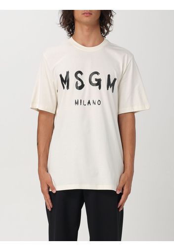 T-shirt in cotone con logo Msgm