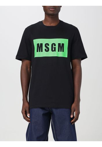 T-shirt di cotone con logo Msgm