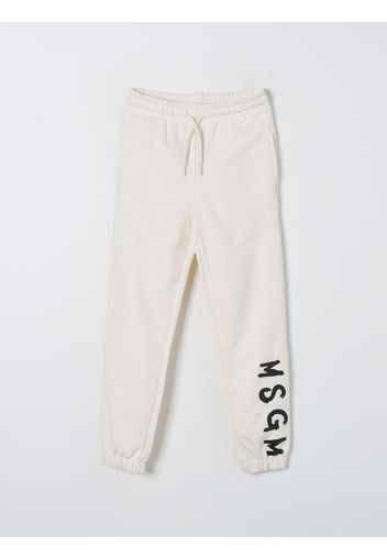 Pantalone MSGM KIDS Bambino colore Crema