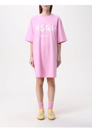 Abito a t-shirt con maxi logo Msgm
