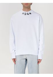 Felpa a girocollo in cotone con logo Msgm
