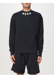 Felpa a girocollo in cotone con logo Msgm