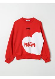 Felpa a girocollo con maxi cuore Msgm Kids