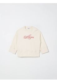 Felpa in cotone Msgm Kids con logo di strass