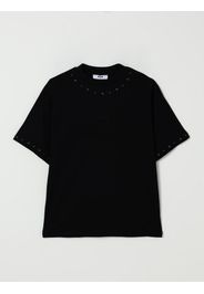 T-shirt in cotone con strass Msgm Kids