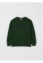 Felpa a girocollo in cotone con logo Msgm Kids