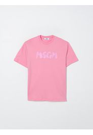 T-shirt in cotone con logo Msgm Kids