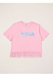 T-shirt cropped Msgm Kids con logo