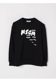 Felpa a girocollo con stampa logo Msgm Kids