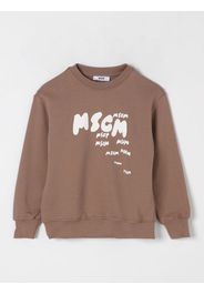 Felpa a girocollo con stampa logo Msgm Kids