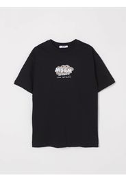 T-shirt in cotone con stampa logo Msgm Kids