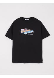 T-shirt in cotone con stampa logo Msgm Kids