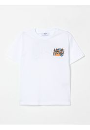 T-shirt in cotone con stampa logo Msgm Kids