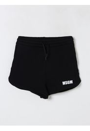 Pantaloncino sportivo in cotone con logo Msgm Kids