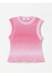 Top in maglia con logo Msgm Kids
