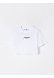 T-shirt crop stampata in cotone Msgm Kids