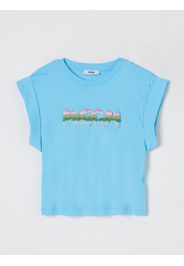 T-shirt in cotone con logo di perline multicolor Msgm Kids