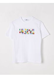 T-shirt in cotone con logo multicolor Msgm Kids