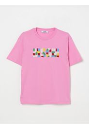 T-shirt in cotone con logo multicolor Msgm Kids