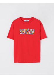 T-shirt in cotone con logo multicolor Msgm Kids