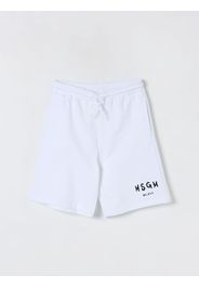 Pantaloncino jogging in cotone con logo Msgm Kids