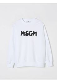 Felpa a girocollo in cotone con logo Msgm Kids