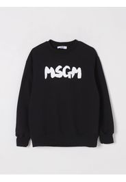 Felpa a girocollo in cotone con logo Msgm Kids