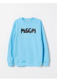 Felpa a girocollo in cotone con logo Msgm Kids
