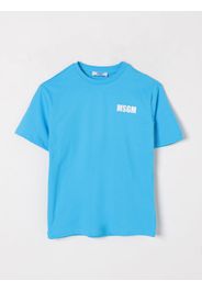 T-shirt in cotone con stampa logo Msgm Kids