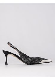 Slingback N° 21 in raso con strass all over