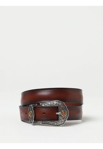 Cintura Orciani in pelle con fibbia in metallo lavorato