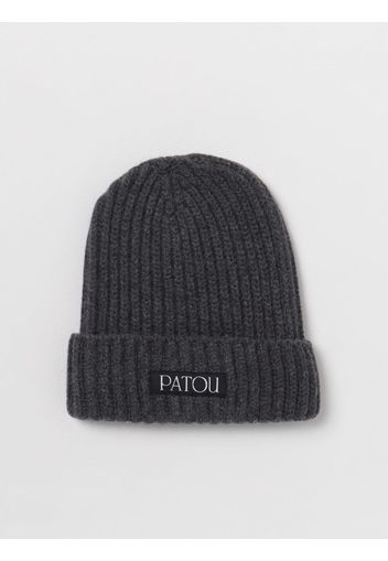 Cappello Patou in lana a coste con logo applicato