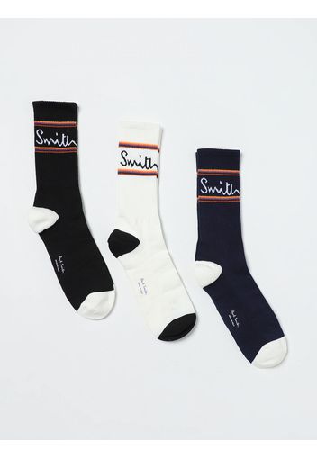 Set 3 paia di calze Paul Smith in cotone stretch con logo jacquard