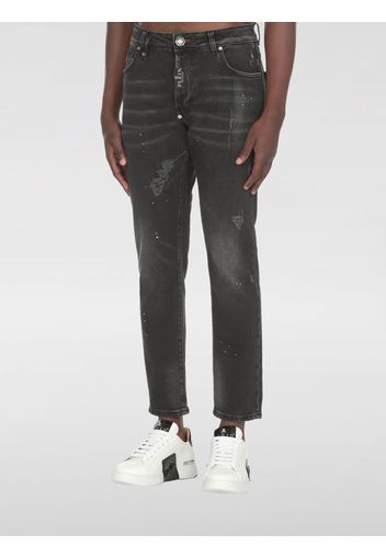 Jeans Philipp Plein in denim di cotone used