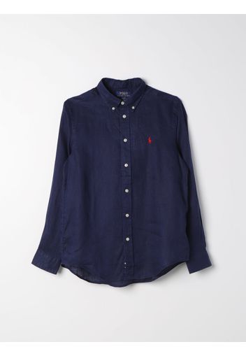 Camicia POLO RALPH LAUREN Bambino colore Blue Navy