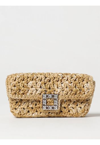 Clutch Jeu De Fille mini Roger Vivier in rafia