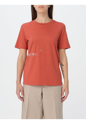 T-shirt 'S Max Mara in cotone con scritta a contrasto