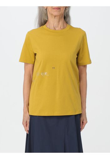 T-shirt 'S Max Mara in cotone con scritta a contrasto