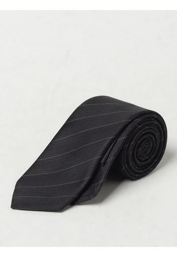 Cravatta Saint Laurent in seta con righe jacquard