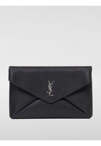 Pouch Cassandre Saint Laurent in pelle a grana