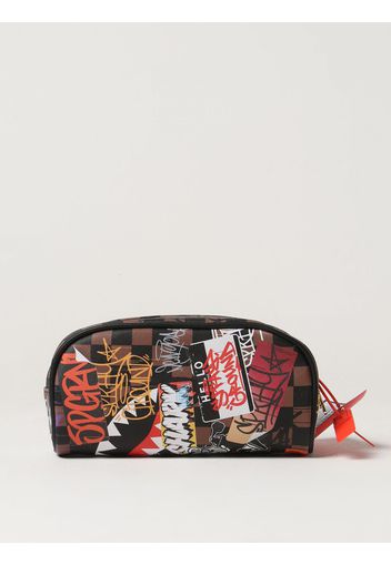 Beayty case Sprayground in pelle sintetica saffiano con stampa grafica all over