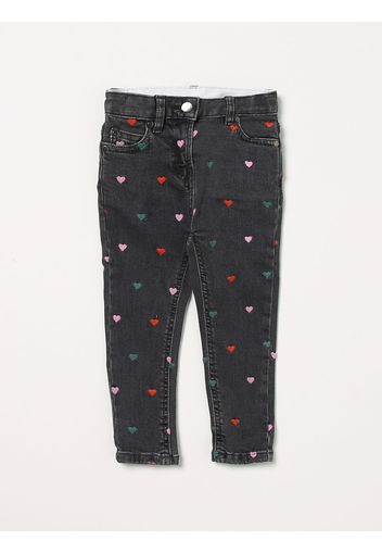 Jeans Stella McCartney Kids in denim con cuori ricamati all over