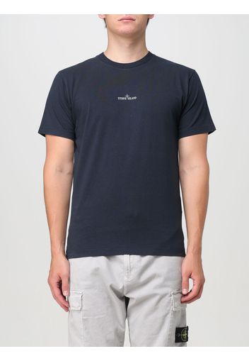 T-shirt Stone Island in cotone con stampa logo