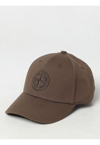 Cappello Stone Island in cotone con logo ricamato