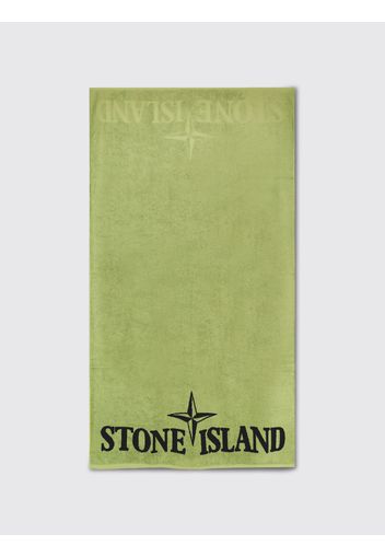 Telo da bagno Stone Island in spugna con logo ricamato