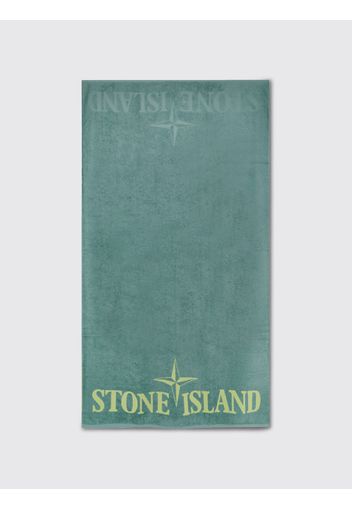 Telo da bagno Stone Island in spugna con logo ricamato