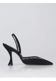 Slingback Stuart Weitzman in camoscio con strass a goccia