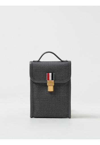 Borsa per smartphone Thom Browne in twill e pelle a grana