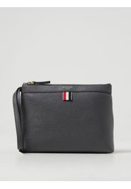 Pouch Thom Browne in pelle a grana